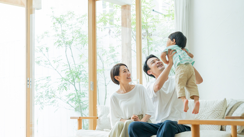 家族の様子がよく見える一体感のある暮らし